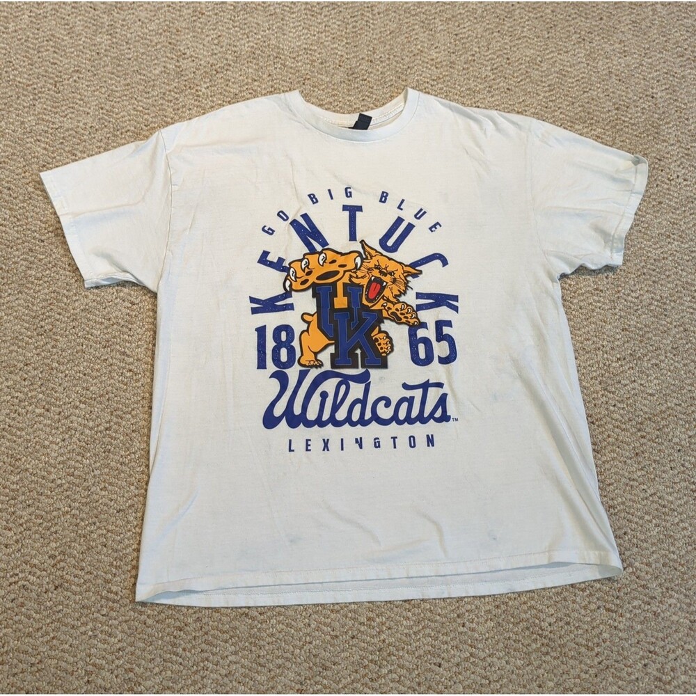 University of Kentucky Wildcats T Shirt Mens XL Go Big Blue Mascot